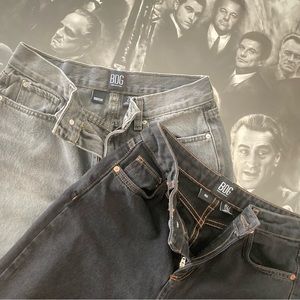 Urban Outfitters BDG charcoal grey bootcut & black PAX distressed jeans size 28